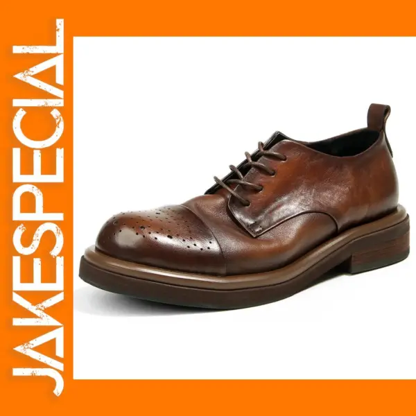 Men's Handmade Cow Leather Casual Oxfords