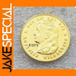 1897 Netherlands Wilhelmina 10 Gulden Replica Coin