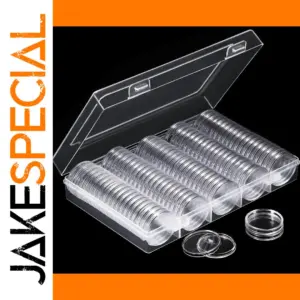 100 Clear Coin Capsules for 27mm/30mm Coins