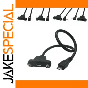 Micro USB 2.0 Panel Mount Extension Cable