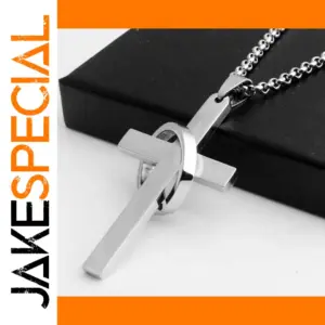 Cross Pendant Necklace in Stainless Steel