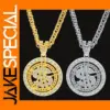 Rotating Dollar Pendant Necklace for Men