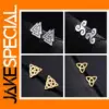 Valknut Triskelion Design Stainless Steel Studs