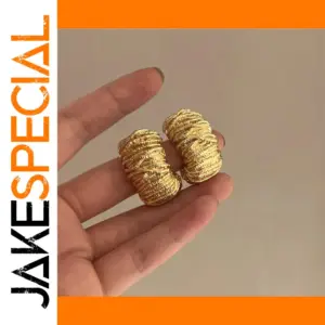Geometric Style Metal Stud Earrings for Women