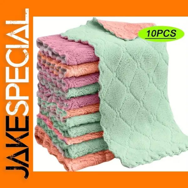 10pcs Microfiber Dish Towels Pastel Kitchen Set