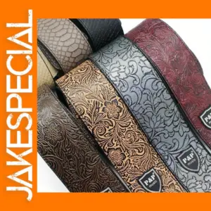 Adjustable Faux Leather Guitar Strap 6.5cm Wide