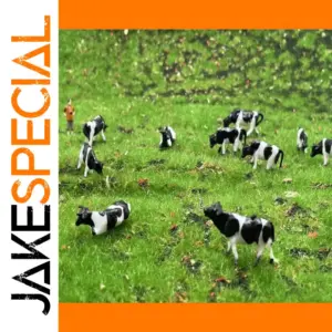 10pcs 1:87 HO Scale Model Cows for Layout