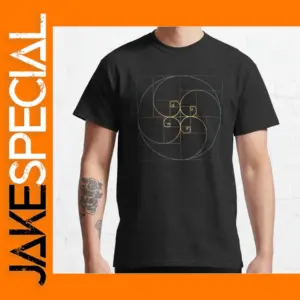 Fibonacci Spiral Graphic T-Shirt for Men