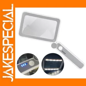 Handheld LED Magnifying Glass with 4x Zoom