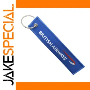 British Airways Blue Keychain Embroidered Tag