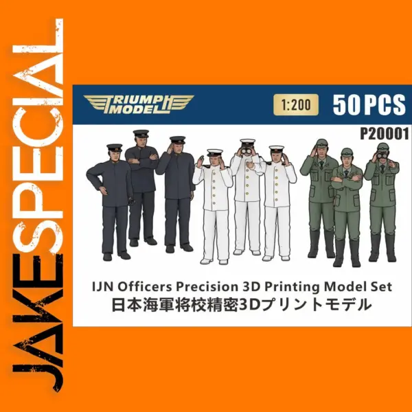IJN Officer 3D Printed Model Set of 50