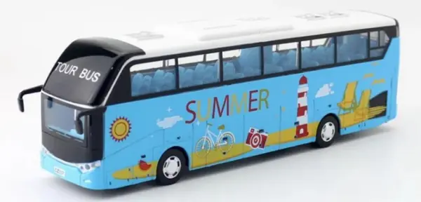 1:50 Alloy Tourist Bus Model Simulation Lights - Image 10