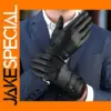 Men's Touch Screen Winter Gloves Black Leather
