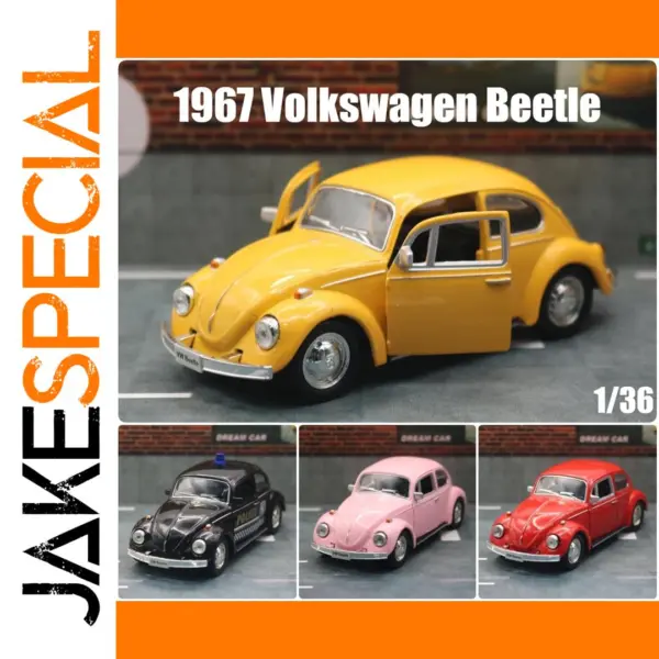 1/36 Volkswagen Beetle Diecast Model Car