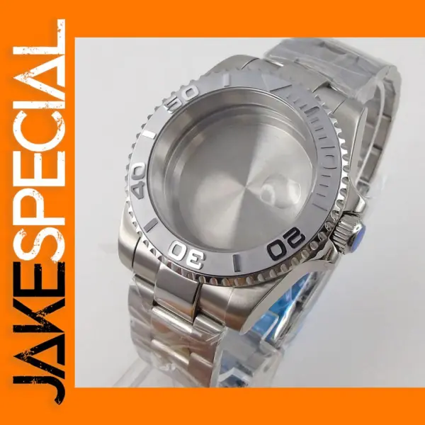 40mm Stainless Steel Watch Case with Bracelet