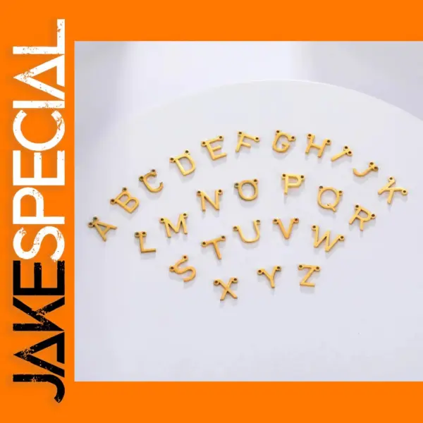 5pcs Alphabet Stainless Steel Charms for Jewelry