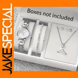 6PCS Women's Quartz Watch and Jewelry Set