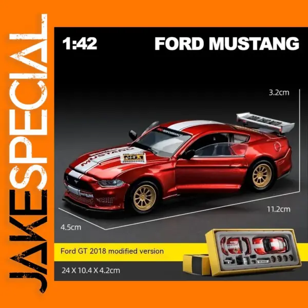 1:43 Scale Red Ford Mustang Car Model