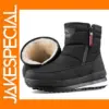 Men's Waterproof Ankle Snow Boots with Plush Lining