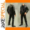 1/6 Scale Black Leather Jacket Set for Action Figures