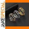 Roman Numerals Stainless Steel Couple Ring