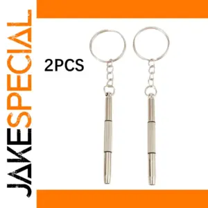 2Pcs Mini 3in1 Screwdriver Set Keychain Tool