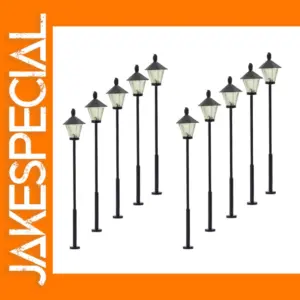 10pcs N Scale 1:160 Model Railway Street Lamps