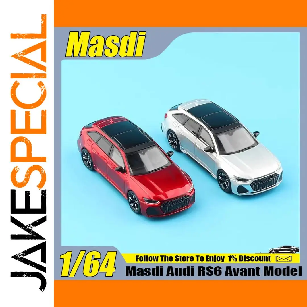Masdi 1:64 Audi Rs6 Diecast Miniature Model 1 Masdi 1:64 Audi Rs6 Diecast Miniature Model