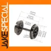 12pcs HO Scale 1:87 Metal Train Wheelsets