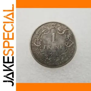 Belgium 1918 Silver Coin Replica Collectible
