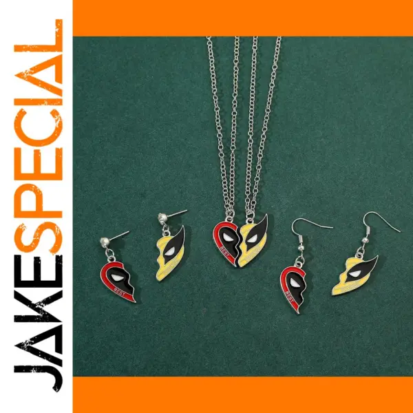 Deadpool & Wolverine Pendant Necklace Set