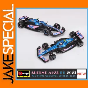 Bburago 1:43 2023 BWT ALPINE Team Alloy Model Car No.10