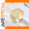 Vintage Flower of Life Stainless Steel Ring