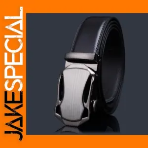 Luxury Mens' PU Leather Belt with Metal Buckle