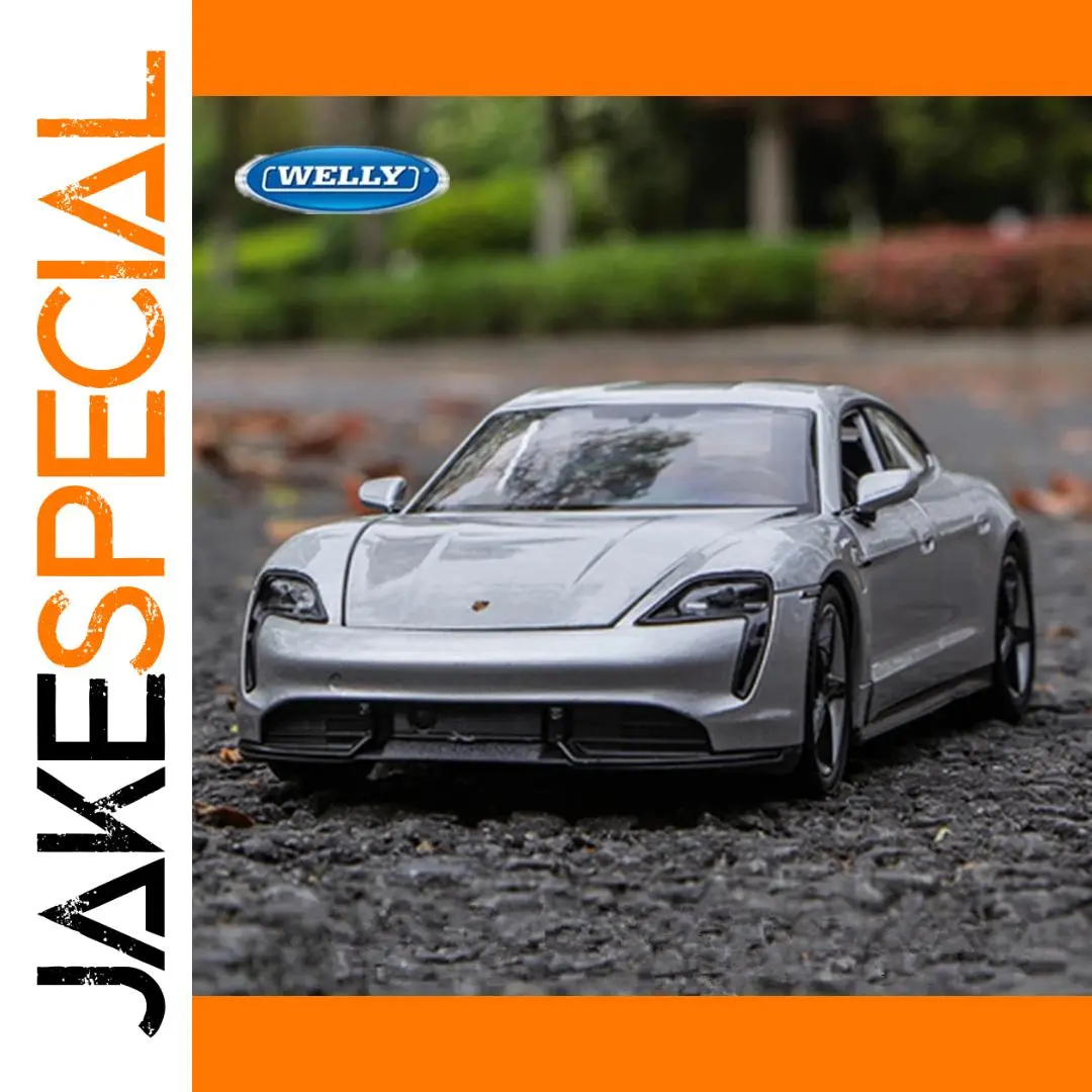 Welly 1:24 Porsche Taycan Turbo S Diecast Model 1 Welly 1:24 Porsche Taycan Turbo S Diecast Model