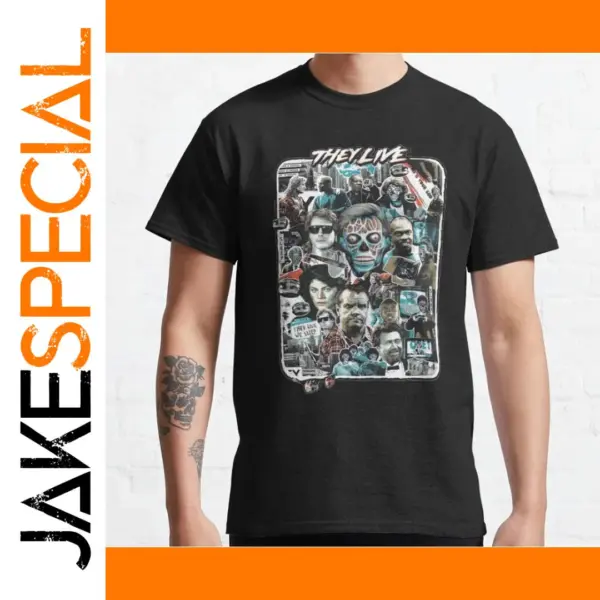 They Live Retro Horror Graphic T-Shirt S-6XL