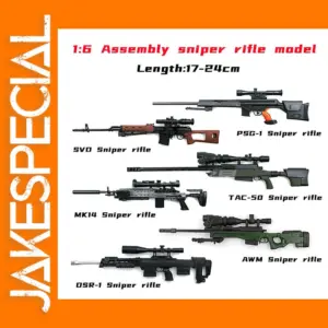 1/6 Scale Sniper Rifle Model Assembly Set