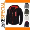 Men's Full Zip Hoodie Jacket Casual Sweatshirt
