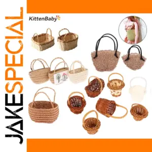 Mini Straw Handbags for Dollhouse Decor