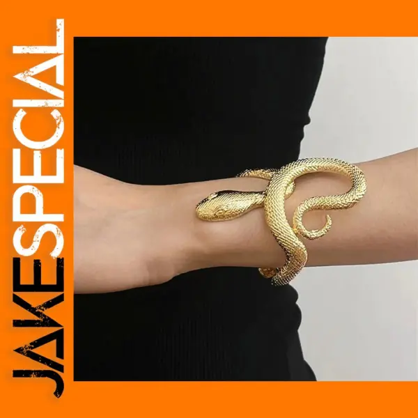 Gothic Snake-Shaped Cuff Bracelet for Everyone
