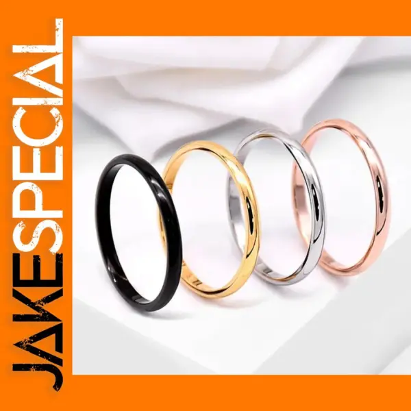 2mm Stainless Steel Stackable Ring in Multiple Colors