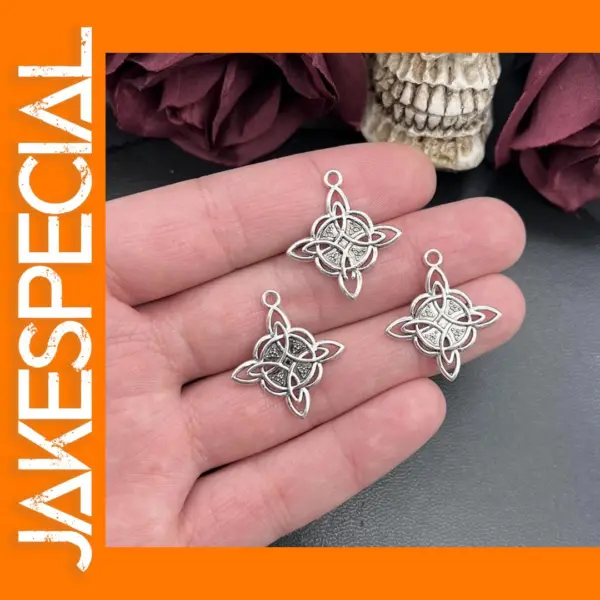 10pcs Silver Celtic Knot Charms Pendants