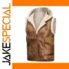 Men's Hooded Fur Vest for Winter