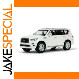 1:64 Scale White QX80 Luxury SUV Model