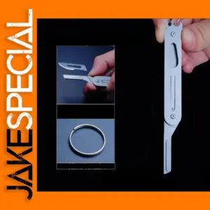 Stainless Steel Folding Knife with Keychain