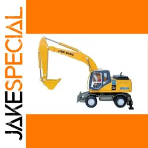 1:50 Yellow Excavator Model by JING BANG