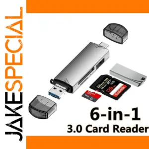 6-in-1 USB 3.0 Type-C Card Reader Adapter