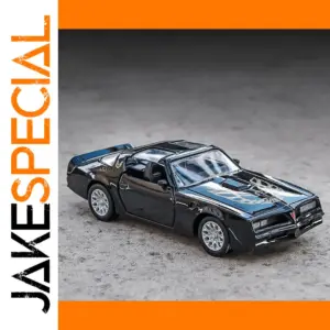 Die-Cast Black Sports Car Model 1:36 Scale
