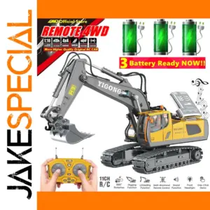 RC Excavator Dump Truck with 3 Motors and Realistic Features