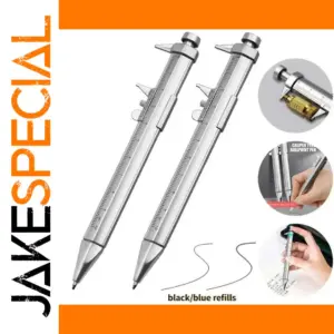Multi-Functional Gel Ink Pen with Built-in Caliper